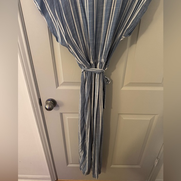 Abercrombie & Fitch Blue Striped Jumpsuit size L - Picture 8 of 12